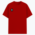Basic T-Shirt | Unisex Fit, Sizes XS-2XL | 180 GSM Poly-Cotton Blend, DTF Ready | Bio-Wash, Silicon Finish, Durable Stitching | Adults | Personalized | DTF | Monochromatic | Good Times | Everyday | Positive - right pocket - Red - mockup 4