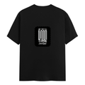 Female Classic Crew T-Shirt | Women's Regular Fit | 180 GSM Bio-Washed Cotton | Double Stitched, Pre-Shrunk | Personalized | DTG | Monochromatic | Good Times | Everyday | Positive - back - Black - mockup 2
