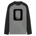 Male Raglan T-Shirt | Men's Regular Fit | 180 GSM Bio-Washed Cotton Blend | DTG Printed | Durable & Pre-Shrunk | Personalized | DTG | Monochromatic | Good Times | Everyday | Positive - front - mockup 1
