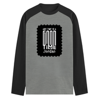 Male Raglan T-Shirt | Men's Regular Fit | 180 GSM Bio-Washed Cotton Blend | DTG Printed | Durable & Pre-Shrunk | Personalized | DTG | Monochromatic | Good Times | Everyday | Positive