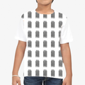 Kids Sports T-Shirt | Unisex Fit | 170 GSM Polyester | Sublimation Printed | Breathable & Fade-Proof | Boys & Girls | Personalized | Bold Typography | Self-identity | Everyday | Confident - front_2 - White - mockup 2
