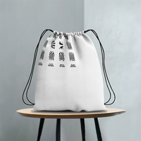 Drawstring Bag | 12x17 Inch Unisex | Canvas Fabric All-Over Print | Durable & Versatile | Personalized | Bold Typography | Self-identity | Everyday | Confident