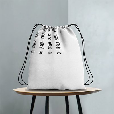 Drawstring Bag | 12x17 Inch Unisex | Canvas Fabric All-Over Print | Durable & Versatile | Personalized | Bold Typography | Self-identity | Everyday | Confident - back