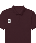Men's Polo Shirt | Regular Fit | 220 GSM Bio-Washed Cotton | Double Stitched, Pre-Shrunk, Colorfast | For Him | Personalized | DTG | Bold Typography | Self-identity | Everyday | Confident - right pocket - Maroon - mockup 3