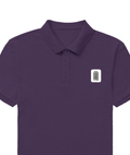 Male Polo Shirt | Regular Fit | 220 GSM Bio-Washed Cotton Blend | Double Stitched & Pre-Shrunk | Men's | Personalized | DTF | Bold Typography | Self-identity | Everyday | Confident - left pocket - Purple - mockup 2