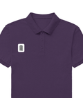 Male Polo Shirt | Regular Fit | 220 GSM Bio-Washed Cotton Blend | Double Stitched & Pre-Shrunk | Men's | Personalized | DTF | Bold Typography | Self-identity | Everyday | Confident - right pocket - Purple - mockup 3