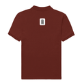 Men's Polo Shirt | Regular Fit | 220 GSM Bio-Washed Cotton Blend | Double Stitched, Colorfast | Embroidery Ready | Personalized | Embroidery | Bold Typography | Self-identity | Everyday | Confident - back - Brick Red - mockup 1