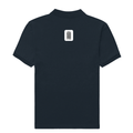 Men's Polo Shirt | Regular Fit | 220 GSM Bio-Washed Cotton Blend | Double Stitched, Colorfast | Embroidery Ready | Personalized | Embroidery | Bold Typography | Self-identity | Everyday | Confident - back - Navy Blue - mockup 1