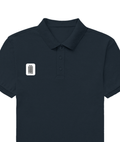 Men's Polo Shirt | Regular Fit | 220 GSM Bio-Washed Cotton Blend | Double Stitched, Colorfast | Embroidery Ready | Personalized | Embroidery | Bold Typography | Self-identity | Everyday | Confident - right pocket - Navy Blue - mockup 3