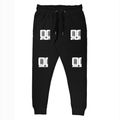 Joggers | Unisex Regular Fit | 260 GSM Fleece | Pockets & Ribbed Cuffs | Adults | Personalized | DTG | Bold Typography | Self-identity | Everyday | Confident - left pocket - Black - mockup 1