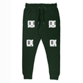 Joggers | Regular Fit Unisex | 260 GSM Fleece Embroidery | Derby Rib & Pockets | Personalized | Embroidery | Bold Typography | Self-identity | Everyday | Confident - left pocket - Bottle Green - mockup 1