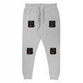 Joggers | Unisex Regular Fit | 260 GSM Fleece | Pockets & Ribbed Cuffs | Adults | Personalized | DTG | Distressed | Coffee | Moods | Casual | Humorous | Uri: The Surgical Strike - left pocket - Grey Melange - mockup 1