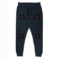Joggers | Unisex Regular Fit | 260 GSM Fleece | Pockets & Ribbed Cuffs | Adults | Personalized | DTG | Distressed | Coffee | Moods | Casual | Humorous | Uri: The Surgical Strike - left pocket - Navy Blue - mockup 1