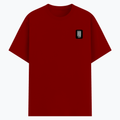Cotton Stretch T-Shirt (Dtg) | T-Shirts | Him, Her, Unisex | Personalized | DTG | Bold Typography | Friendship | Love | Everyday | Joyful - left pocket - Red - mockup 3