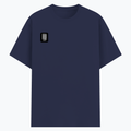 Basic T-Shirt | Unisex XS-2XL | Poly-Cotton Blend | Soft Finish & Durable | Everyday Wear | Personalized | DTG | Bold Typography | Friendship | Love | Everyday | Joyful - right pocket - Navy Blue - mockup 4