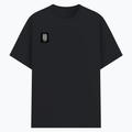 Basic T-Shirt | Unisex Fit, Sizes XS-2XL | 180 GSM Poly-Cotton Blend, DTF Ready | Bio-Wash, Silicon Finish, Durable Stitching | Adults | Personalized | DTF | Bold Typography | Friendship | Love | Everyday | Joyful - right pocket - Black melange - mockup 4