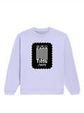 Oversized Sweatshirt | Roomy Relaxed Fit | 400 GSM Cotton Blend | Pre-Shrunk Drop Shoulder | Unisex Adult | Personalized | DTG | Bold Typography | Friendship | Love | Everyday | Joyful - front - Lavender - mockup 1