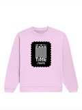 Oversized Sweatshirt | Roomy Relaxed Fit | 400 GSM Cotton Blend | Pre-Shrunk Drop Shoulder | Unisex Adult | Personalized | DTG | Bold Typography | Friendship | Love | Everyday | Joyful - front - Light Baby Pink - mockup 1