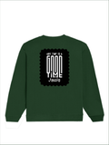 Oversized Sweatshirt | Roomy Relaxed Fit | 400 GSM Cotton Blend | Pre-Shrunk Drop Shoulder | Unisex Adult | Personalized | DTG | Bold Typography | Friendship | Love | Everyday | Joyful - back - Bottle Green - mockup 2