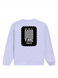 Oversized Sweatshirt | Roomy Relaxed Fit | 400 GSM Cotton Blend | Pre-Shrunk Drop Shoulder | Unisex Adult | Personalized | DTG | Bold Typography | Friendship | Love | Everyday | Joyful - back - Lavender - mockup 2