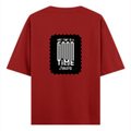 Oversized Classic T-Shirt | Unisex Oversized Fit | 100% Super-Combed Cotton | Pre-Shrunk & Ribbed Neck | Adults | Personalized | DTG | Bold Typography | Friendship | Love | Everyday | Joyful - back - Red - mockup 2