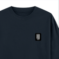 Oversized Classic T-Shirt | Unisex Oversized Fit | 100% Super-Combed Cotton | Pre-Shrunk & Ribbed Neck | Adults | Personalized | DTG | Bold Typography | Friendship | Love | Everyday | Joyful - right pocket - Navy Blue - mockup 4