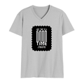 Men's V-Neck T-Shirt | Regular Fit | 180 GSM Bio-Washed Cotton | DTG Print | Durable | Personalized | DTG | Bold Typography | Friendship | Love | Everyday | Joyful - front - Grey Melange - mockup 1