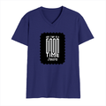 Men's V-Neck T-Shirt | Regular Fit | 180 GSM Bio-Washed Cotton | DTG Print | Durable | Personalized | DTG | Bold Typography | Friendship | Love | Everyday | Joyful - front - Royal Blue - mockup 1