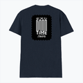 Men's V-Neck T-Shirt | Regular Fit | 180 GSM Bio-Washed Cotton | DTG Print | Durable | Personalized | DTG | Bold Typography | Friendship | Love | Everyday | Joyful - back - Navy Blue - mockup 2