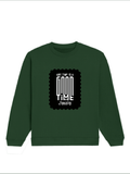 Oversized Sweatshirt | Roomy Relaxed Fit | 400 GSM Cotton Blend | Pre-Shrunk Drop Shoulder | Unisex Adult | Personalized | DTF | Bold Typography | Friendship | Love | Everyday | Joyful - front - Bottle Green - mockup 1