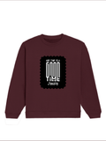 Oversized Sweatshirt | Roomy Relaxed Fit | 400 GSM Cotton Blend | Pre-Shrunk Drop Shoulder | Unisex Adult | Personalized | DTF | Bold Typography | Friendship | Love | Everyday | Joyful - front - Maroon - mockup 1