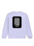 Oversized Sweatshirt | Roomy Relaxed Fit | 400 GSM Cotton Blend | Pre-Shrunk Drop Shoulder | Unisex Adult | Personalized | DTF | Bold Typography | Friendship | Love | Everyday | Joyful - back - Lavender - mockup 2