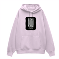 Oversized Hoodie | Relaxed Fit, Drop-Shoulder | 400 GSM Fabric | Warm, Durable | Unisex | Personalized | DTF | Bold Typography | Friendship | Love | Everyday | Joyful - front - Light Baby Pink - mockup 1