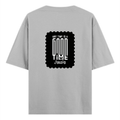 Oversized Standard T-Shirt | Unisex Relaxed Fit | 100% Super Combed Cotton DTG | Soft, Breathable & Durable | Adult | Personalized | DTG | Bold Typography | Friendship | Love | Everyday | Joyful - back - Grey Melange - mockup 2