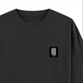 Oversized Standard T-Shirt | Unisex Relaxed Fit | 100% Super Combed Cotton DTG | Soft, Breathable & Durable | Adult | Personalized | DTG | Bold Typography | Friendship | Love | Everyday | Joyful - right pocket - Black - mockup 4