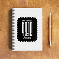 NotePad | A5 Size | Digital Print | 120 Pages | Unisex | Personalized | Bold Typography | Friendship | Love | Everyday | Joyful - front - White - mockup 1