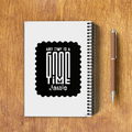 NotePad | A5 Size | Digital Print | 120 Pages | Unisex | Personalized | Bold Typography | Friendship | Love | Everyday | Joyful - back - White - mockup 2