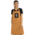 Apron | Onesize Unisex Adult | Cotton DTG Printed | Pockets & Adjustable Straps | Personalized | DTG | Bold Typography | Friendship | Love | Everyday | Joyful - front - Khaki - mockup 1