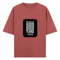 Oversized Classic T-Shirt | Unisex Fit | 100% Super-Combed Cotton | Pre-Shrunk, Double-Stitched | Adults | Personalized | DTF | Bold Typography | Friendship | Love | Everyday | Joyful - front - Coral - mockup 1