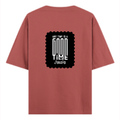 Oversized Classic T-Shirt | Unisex Fit | 100% Super-Combed Cotton | Pre-Shrunk, Double-Stitched | Adults | Personalized | DTF | Bold Typography | Friendship | Love | Everyday | Joyful - back - Coral - mockup 2