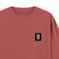 Oversized Classic T-Shirt | Unisex Fit | 100% Super-Combed Cotton | Pre-Shrunk, Double-Stitched | Adults | Personalized | DTF | Bold Typography | Friendship | Love | Everyday | Joyful - right pocket - Coral - mockup 4