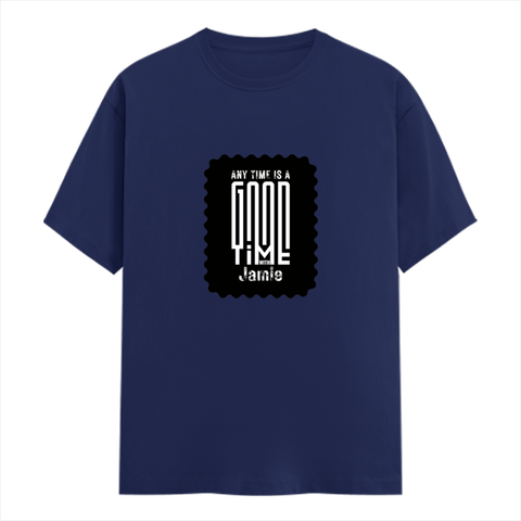 Classic Crew T-Shirt | Men's Regular Fit | 180 GSM Bio-Washed Cotton | DTG Print Ready | Double-Stitched & Ribbed Neck | Personalized | DTG | Bold Typography | Friendship | Love | Everyday | Joyful - front - Royal Blue - mockup 1
