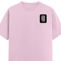 Classic Crew T-Shirt | Men's Regular Fit | 180 GSM Bio-Washed Cotton | DTG Print Ready | Double-Stitched & Ribbed Neck | Personalized | DTG | Bold Typography | Friendship | Love | Everyday | Joyful - left pocket - Light Baby Pink - mockup 3