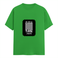 Female Classic Crew T-Shirt | Women's Regular Fit | 180 GSM Bio-Washed Cotton | Double Stitched, Pre-Shrunk | Personalized | DTG | Bold Typography | Friendship | Love | Everyday | Joyful - front - Flag Green - mockup 1