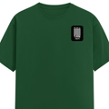 Female Classic Crew T-Shirt | Women's Regular Fit | 180 GSM Bio-Washed Cotton | Double Stitched, Pre-Shrunk | Personalized | DTG | Bold Typography | Friendship | Love | Everyday | Joyful - left pocket - Bottle Green - mockup 3