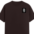 Female Classic Crew T-Shirt | Women's Regular Fit | 180 GSM Bio-Washed Cotton | Double Stitched, Pre-Shrunk | Personalized | DTG | Bold Typography | Friendship | Love | Everyday | Joyful - left pocket - Coffee Brown - mockup 3