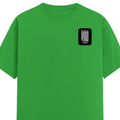 Female Classic Crew T-Shirt | Women's Regular Fit | 180 GSM Bio-Washed Cotton | Double Stitched, Pre-Shrunk | Personalized | DTG | Bold Typography | Friendship | Love | Everyday | Joyful - left pocket - Flag Green - mockup 3