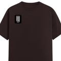 Female Classic Crew T-Shirt | Women's Regular Fit | 180 GSM Bio-Washed Cotton | Double Stitched, Pre-Shrunk | Personalized | DTG | Bold Typography | Friendship | Love | Everyday | Joyful - right pocket - Coffee Brown - mockup 4