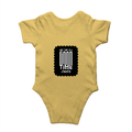 Baby Romper | 0-12 Months Regular Fit | 180 GSM Bio-Washed Cotton Blend | Double Stitched, Pre-Shrunk | Unisex | Personalized | DTF | Bold Typography | Friendship | Love | Everyday | Joyful - back - Yellow - mockup 2