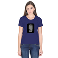 Women's Classic Crew T-Shirt | Regular Fit | 180 GSM Bio-Washed Cotton | DTF Print Ready | Double Stitched, Pre-Shrunk | Personalized | DTF | Bold Typography | Friendship | Love | Everyday | Joyful - front - Royal Blue - mockup 1